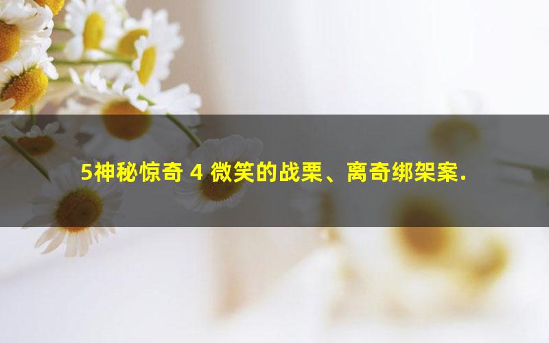 5神秘惊奇 4 微笑的战栗、离奇绑架案.mobi